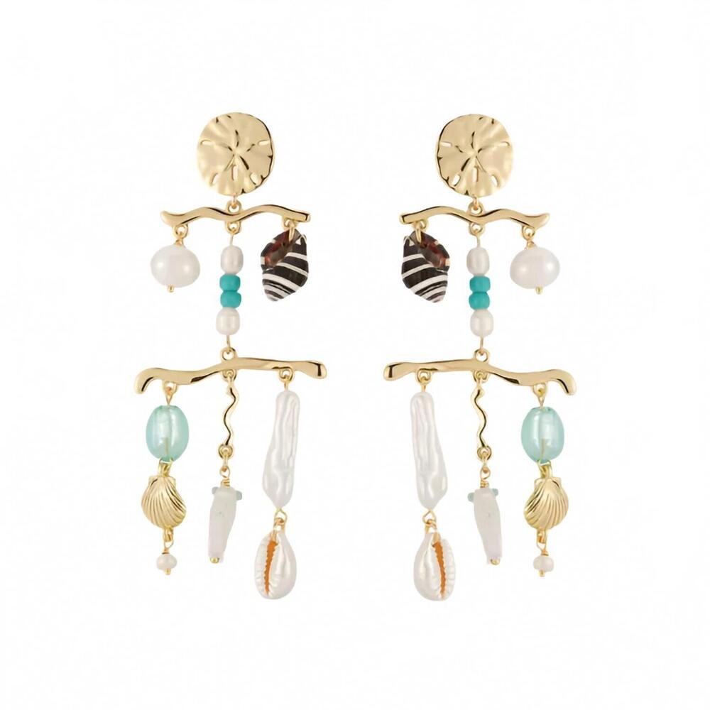 NEW MIGNONNE GAVIGAN women's vida charm earrings in gold